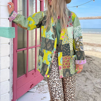 Kvinnors Kofta Modern Silhuett Färgglad Polyester 2