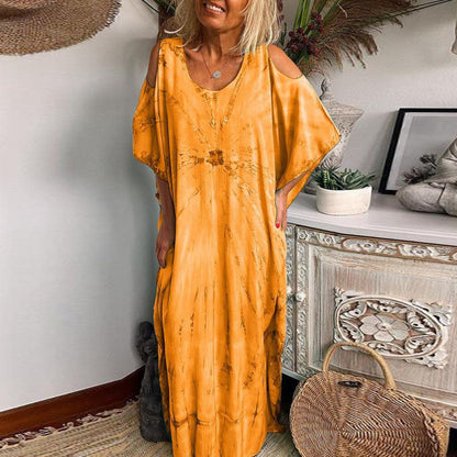 Kvinnors Casual Klänning Av Högkvalitativt Bomullsmaterial-3