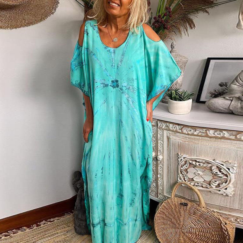 Kvinnors Casual Klänning Av Högkvalitativt Bomullsmaterial-2