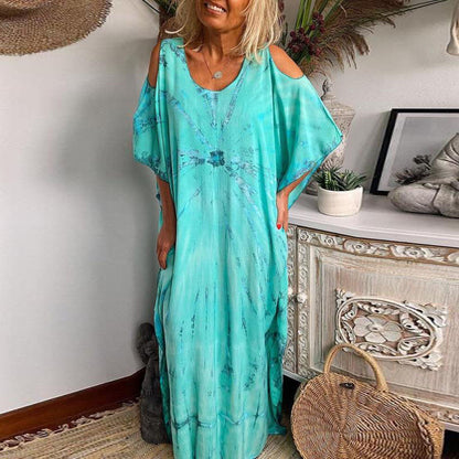 Kvinnors Casual Klänning Av Högkvalitativt Bomullsmaterial-2