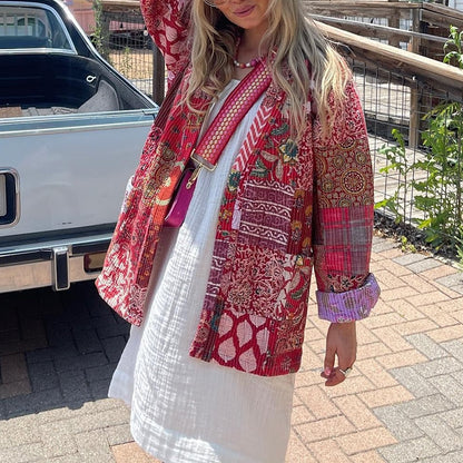 Kvinnors Kofta Modern Silhuett Färgglad Polyester 4