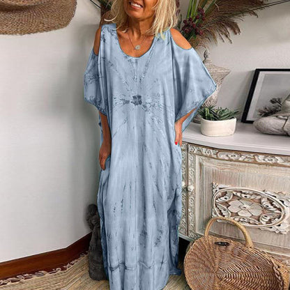 Kvinnors Casual Klänning Av Högkvalitativt Bomullsmaterial-1