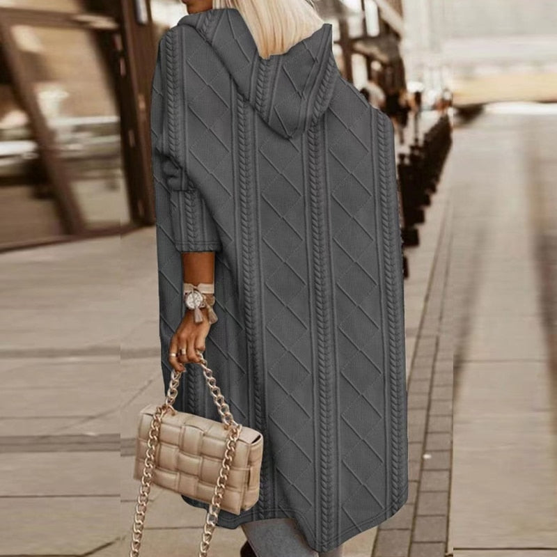 Variant image for Dam Kappa Lång med Huva Högkvalitativt Material-16