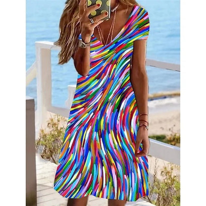 Variant image for Kvinnors Fritidsklänning Lätt Material Elegant Snitt-1