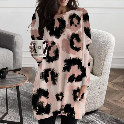 Dam Vintertunika Klassisk Stil Polyester Bomull-4