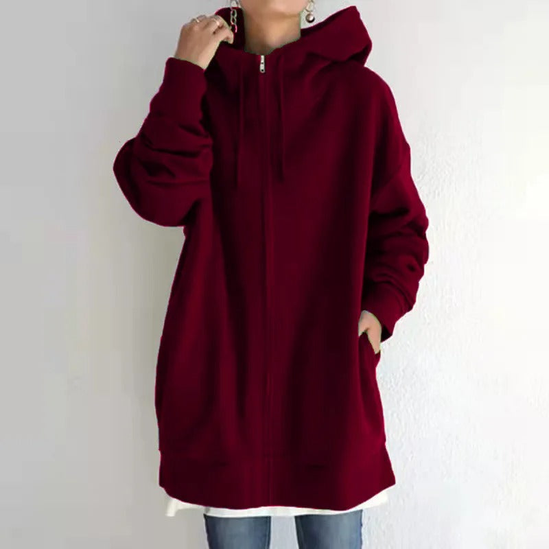 Variant image for Kvinnors Hoodie Avslappnad Bomull-85