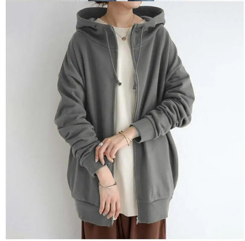 Variant image for Kvinnors Hoodie Avslappnad Bomull-1
