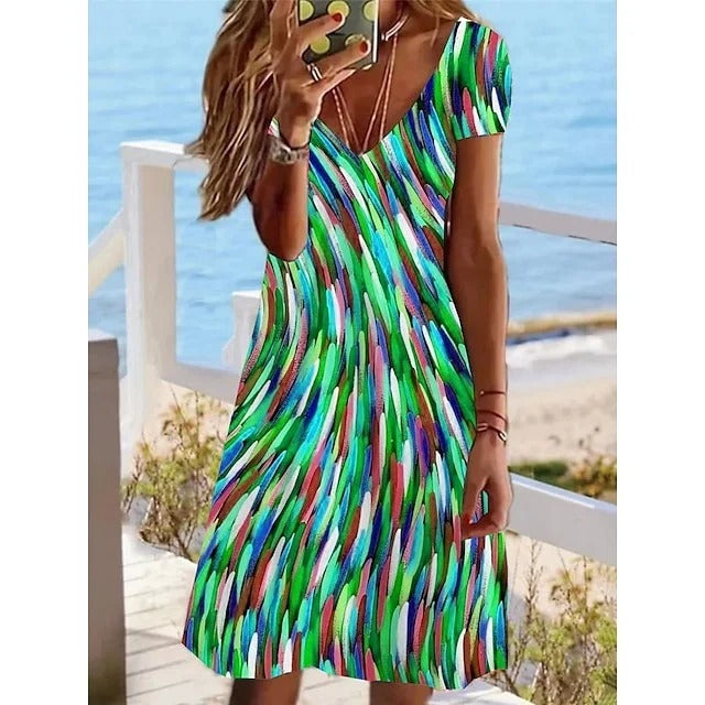 Variant image for Kvinnors Fritidsklänning Lätt Material Elegant Snitt-13