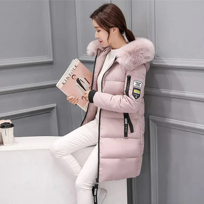 Variant image for Dam Kappa Steppmantel med Avtagbar Pälskrage och Modern Design-25