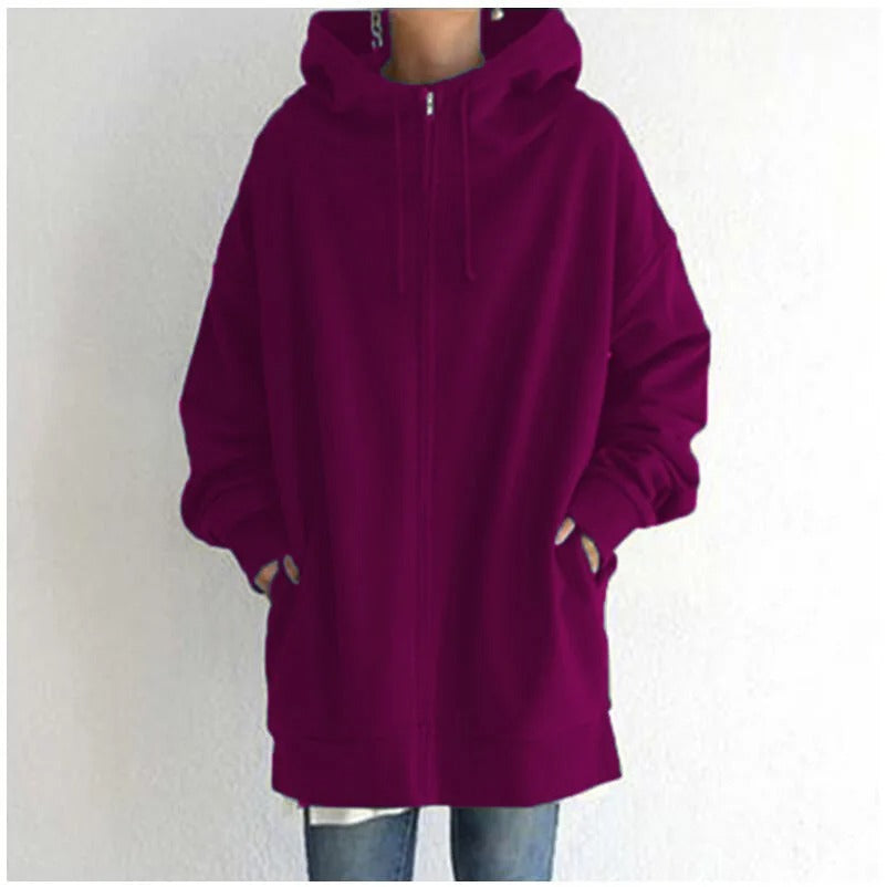 Variant image for Kvinnors Hoodie Avslappnad Bomull-78