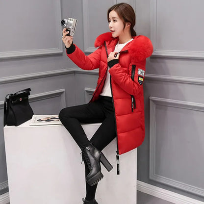 Variant image for Dam Kappa Steppmantel med Avtagbar Pälskrage och Modern Design-1