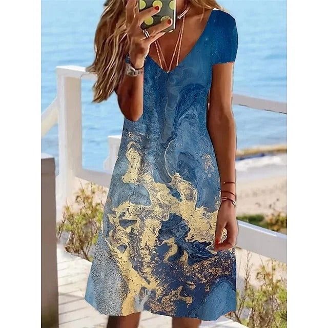 Variant image for Kvinnors Fritidsklänning Lätt Material Elegant Snitt-49