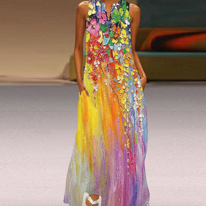 Variant image for Kvinnors Casual Klänning Högelastisk Mjölk Silke-17