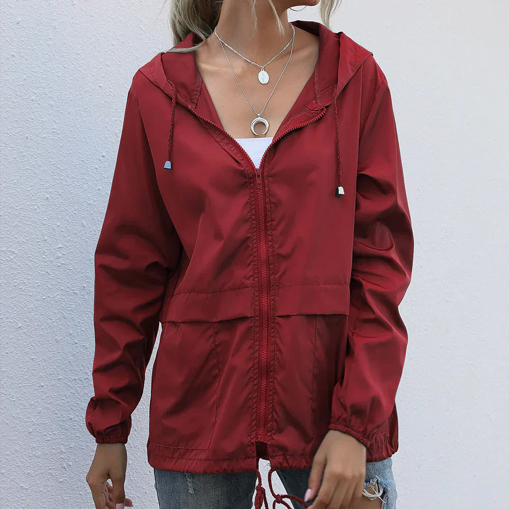 Herrjacka Casual med Huvkrage Polyester-4
