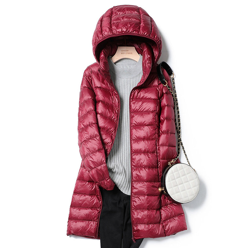 Variant image for Damjacka Quiltad med Huva Polyester för Kalla Vinterdagar-36
