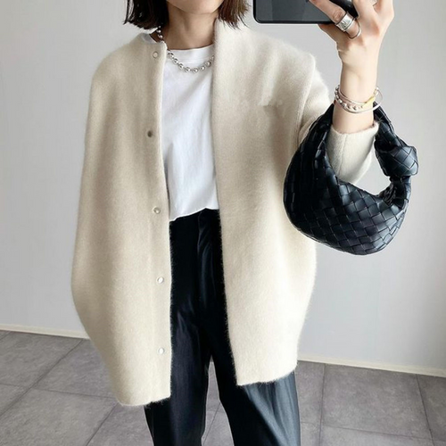 Damjacka Trendig Design Polyester för Dam - Modern och Bekväm Jacka-1
