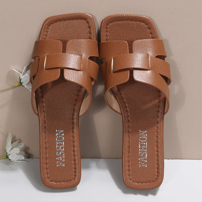 Herr Sandaler Designade Läder Elegant Stil Komfort-6