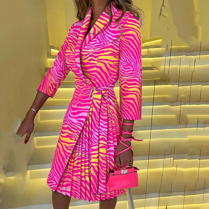 Variant image for Damklänning Elegant Veckad Lätt Material-16