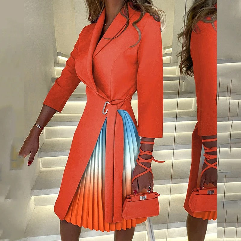 Variant image for Damklänning Elegant Veckad Lätt Material-31