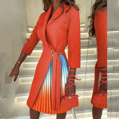 Variant image for Damklänning Elegant Veckad Lätt Material-31