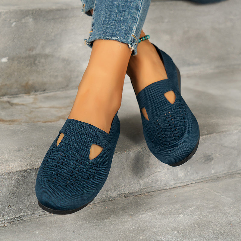 Dam Slip-On Skor Andningsbart Tyg för Sommarkomfort-2