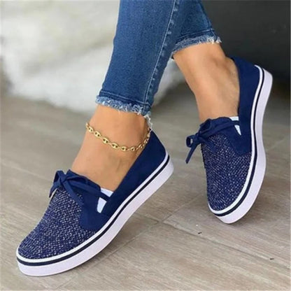Kvinnors Sneakers Trendig Canvas Komfort 2