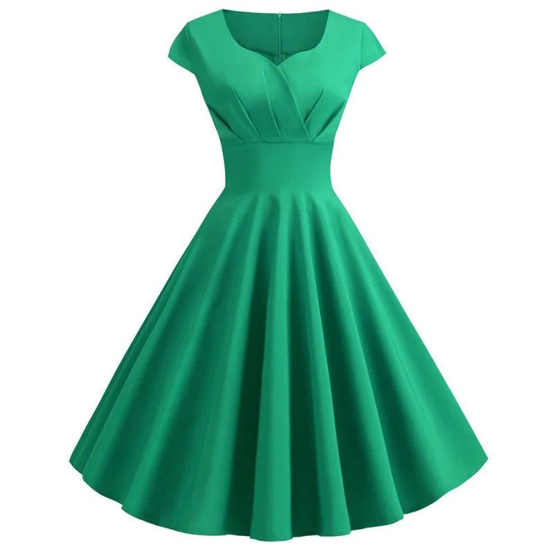 Variant image for Dam Vintage Sommarklänning V-ringning Lätt Tyg med Ruffles-26