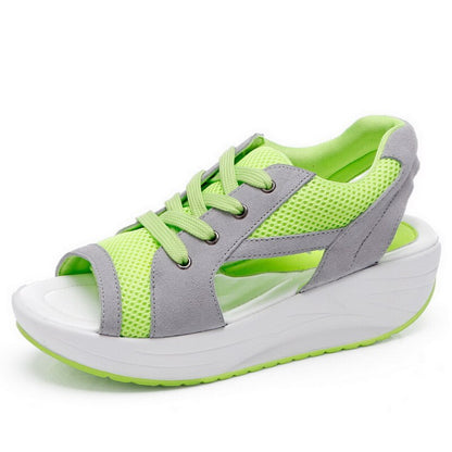 Dam Sandaler Peep-tå Syntetiska Material med Kontrastpaneler-6