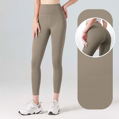Kvinnors Yoga Leggings Hög Midja Antisvetsmaterial-6