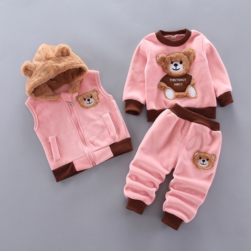 Variant image for Barn Kostym Set Hoodie och Byxor i Mjuk Velvet och Bomull-16