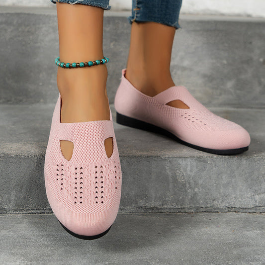 Dam Slip-On Skor Andningsbart Tyg för Sommarkomfort-1
