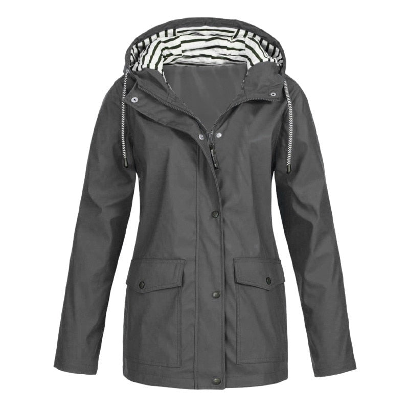 Variant image for Kvinnors 3-i-1 Vattentät Utomhusjacka Justerbar Polyester-4