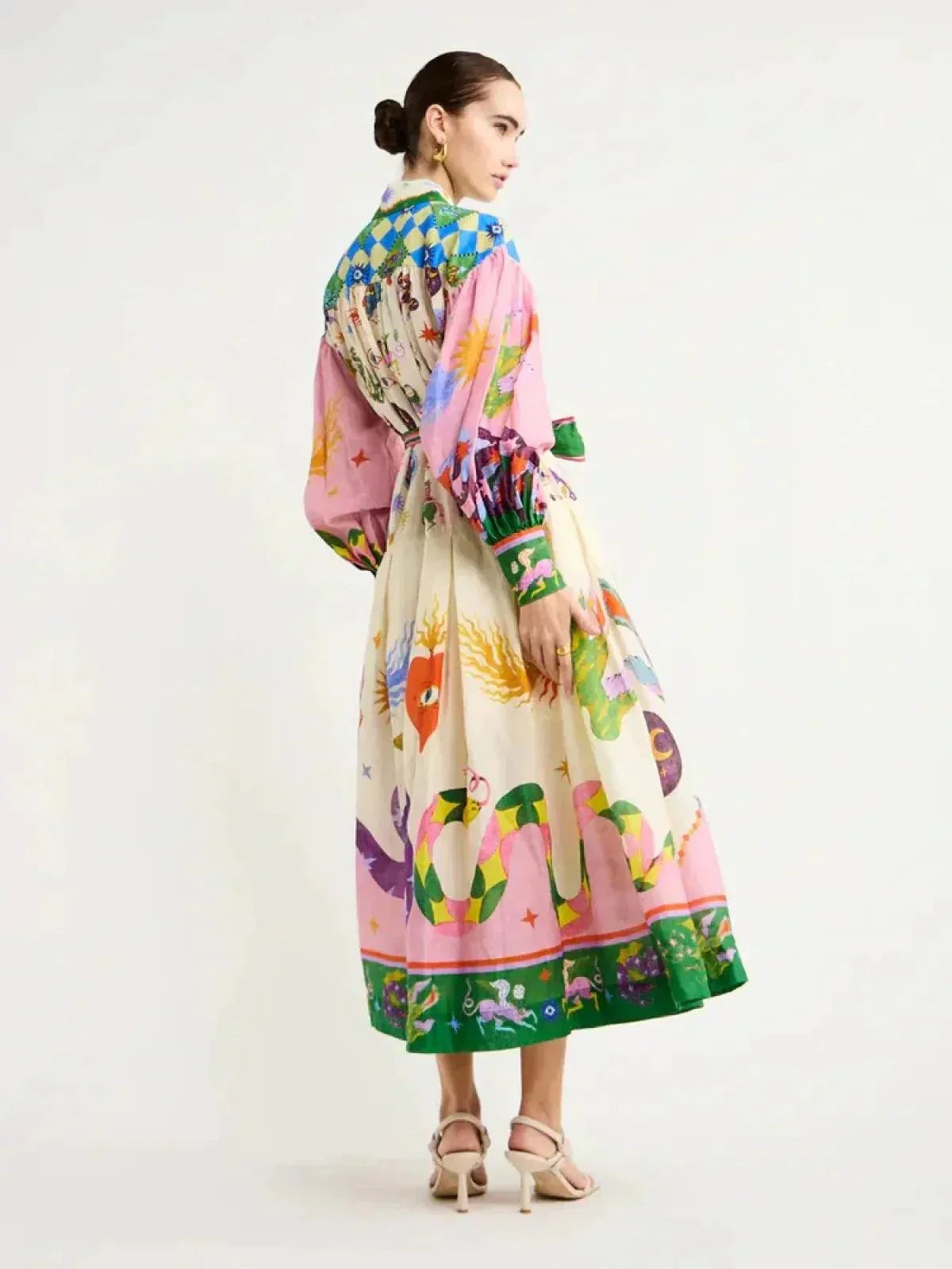 Fina Dam Klänningar Italiensk Stil Högkvalitativt Material 4