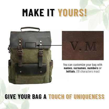 Variant image for Unisex Ryggsäck Stilren Canvas Hållbar med Justerbara Axelremmar-6