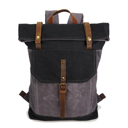 Variant image for Dam Rucksack Urban Canvas Crazy-Horse-Läder-3
