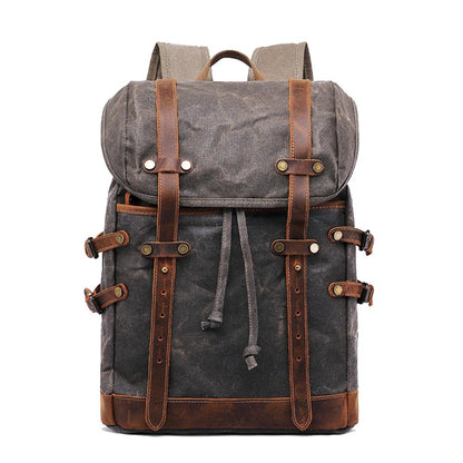 Variant image for Unisex Ryggsäck Klassisk Canvas och Läder med Fack för Dator-3