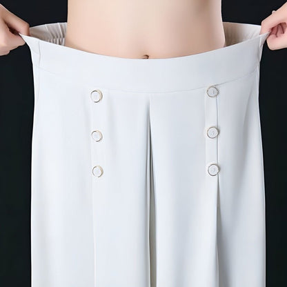 Snygga Byxor Dam Brett Ben Hållbart Tyg-5