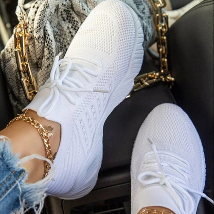 Kvinnors Sneakers Trendig Syntetisk Läder och Textil-2