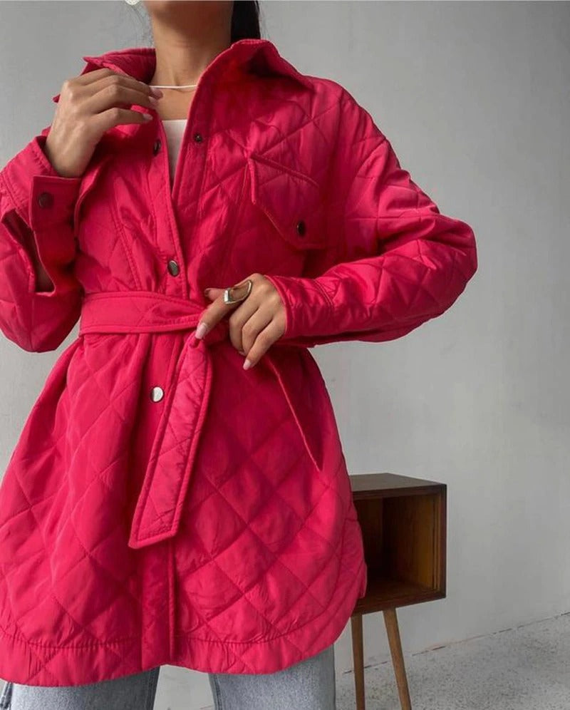 Vadderad Trenchcoat för Kvinnor i Lätt Material – Högkvalitativ Isolering och Andningsbar Design 14