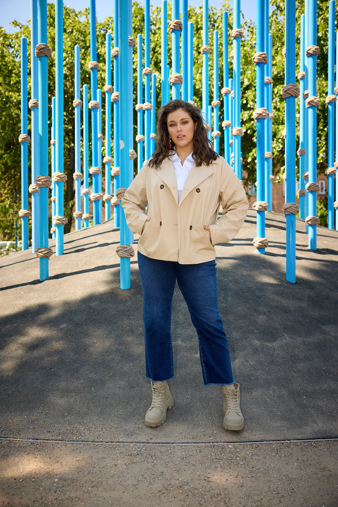 Dam Jeans Hög Midja Stretch Rak Passform-6