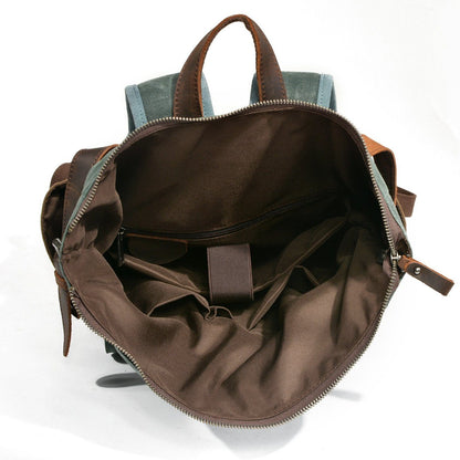 Unisex Ryggsäck Rolltop Wolff Canvas Vattenavvisande Slitstark 6