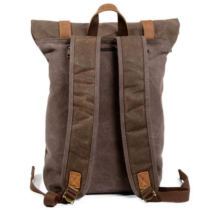 Unisex Ryggsäck Vaxad Canvas för Utomhusäventyr 14 Liter 3