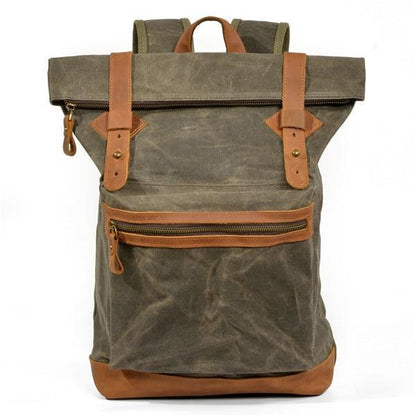 Unisex Ryggsäck Vaxad Canvas för Utomhusäventyr 14 Liter 8