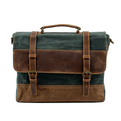 Dam Messenger Bag Vaxad Duk Hållbar Canvas 1