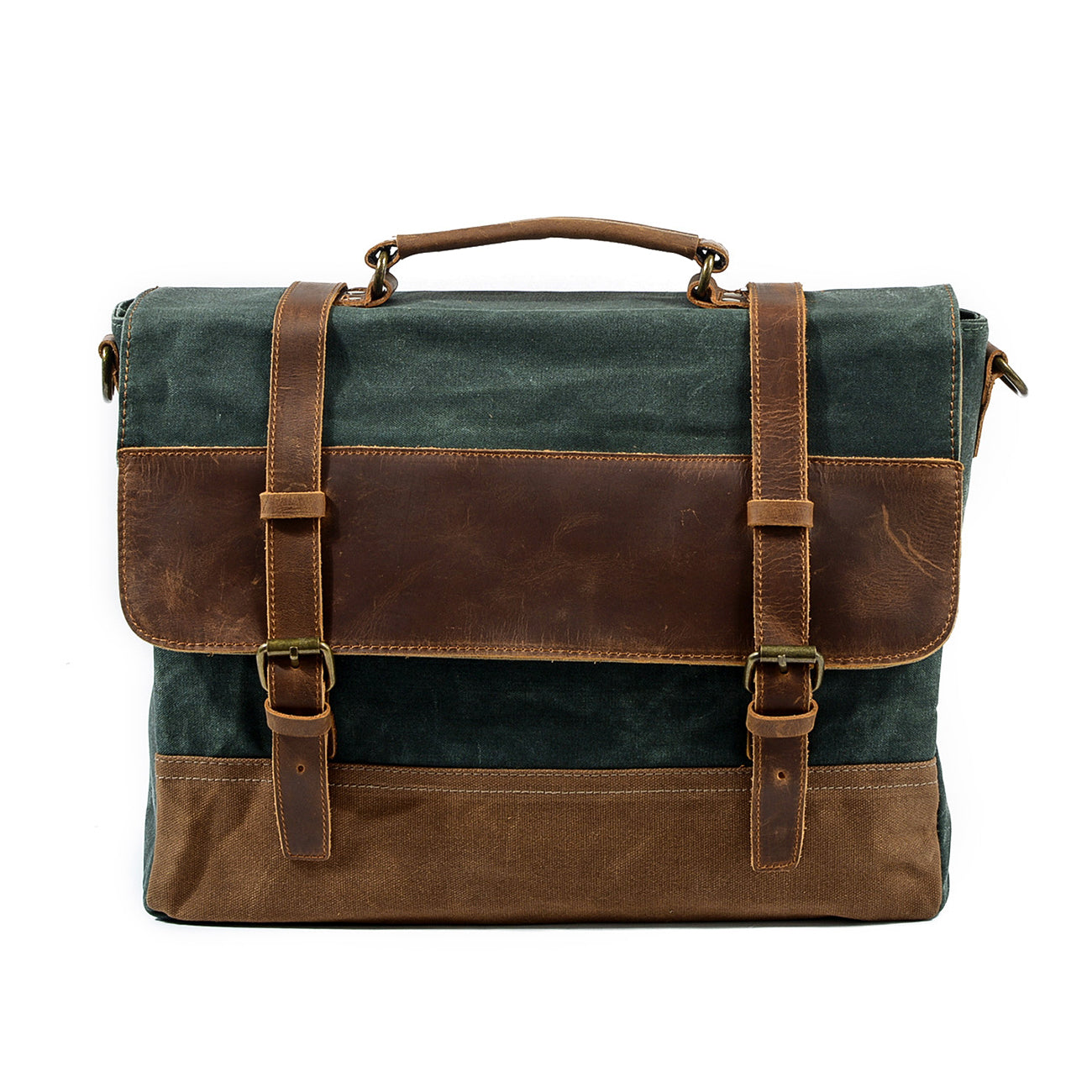 Dam Messenger Bag Vaxad Duk Hållbar Canvas 7