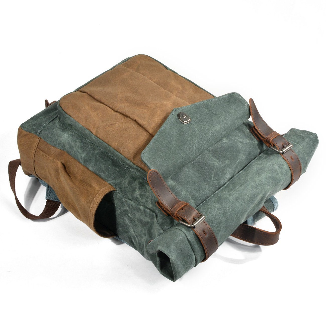 Unisex Ryggsäck Rolltop Wolff Canvas Vattenavvisande Slitstark 4