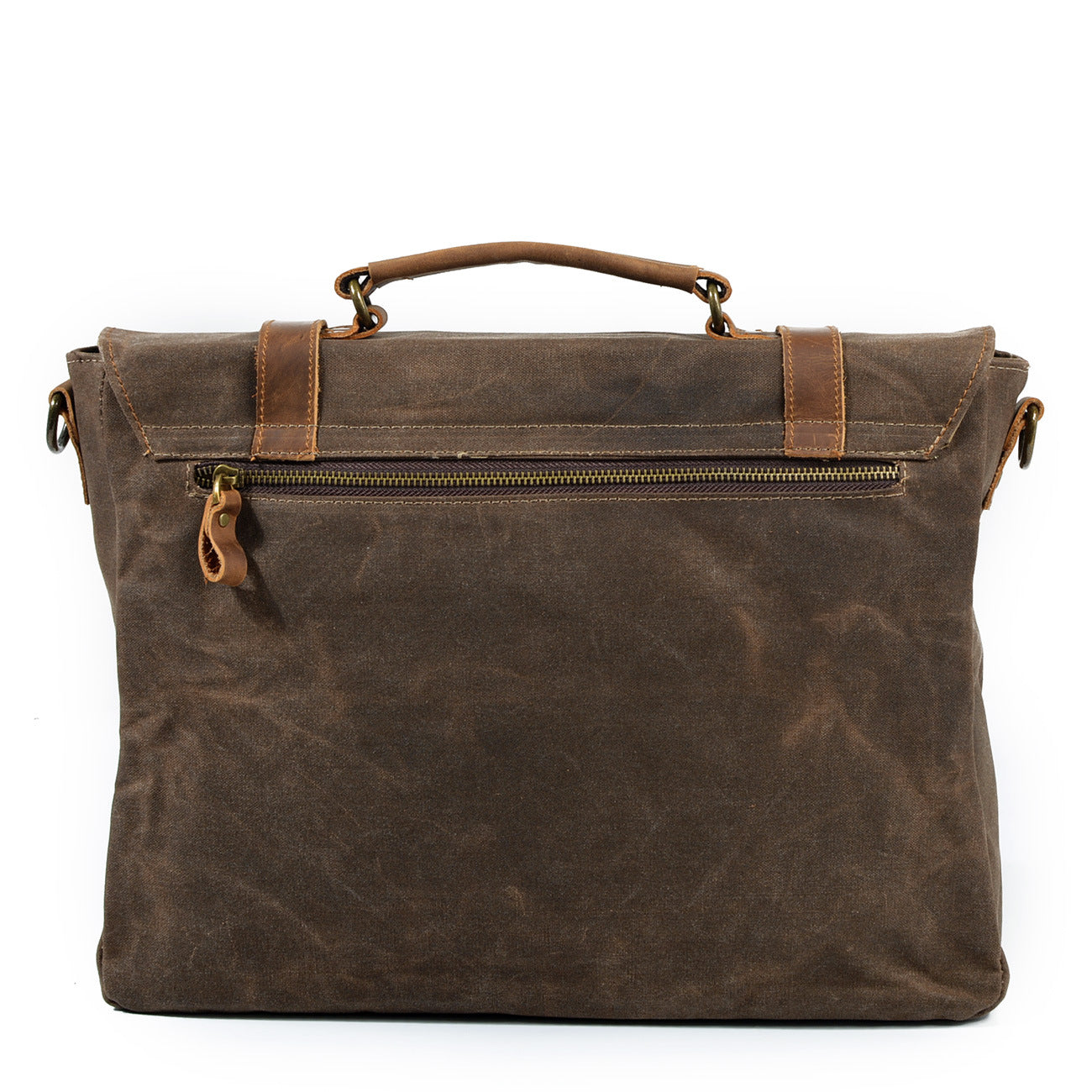 Dam Messenger Bag Vaxad Duk Hållbar Canvas 6