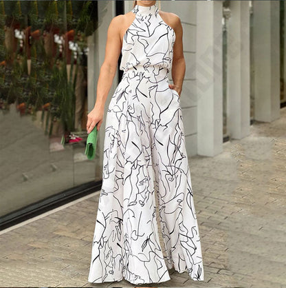 Dam Jumpsuit med Tryck i Mjuk och Lätt Tyg – Bekväm Passform för Vardag och Fest, Finns i Storlekar S-3XL 7