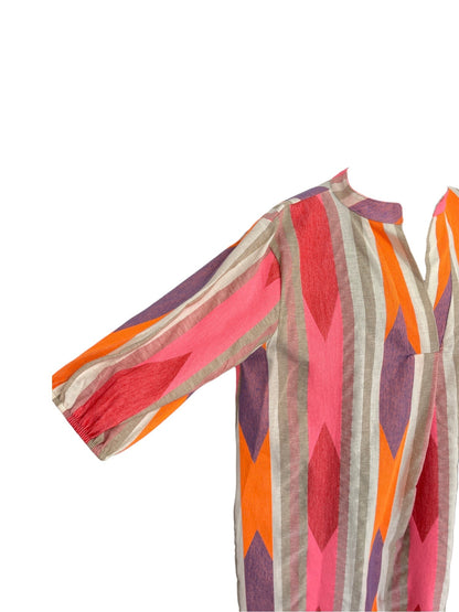 Fina Dam Klänningar Halvlång Ärmar 100% Bomull-5