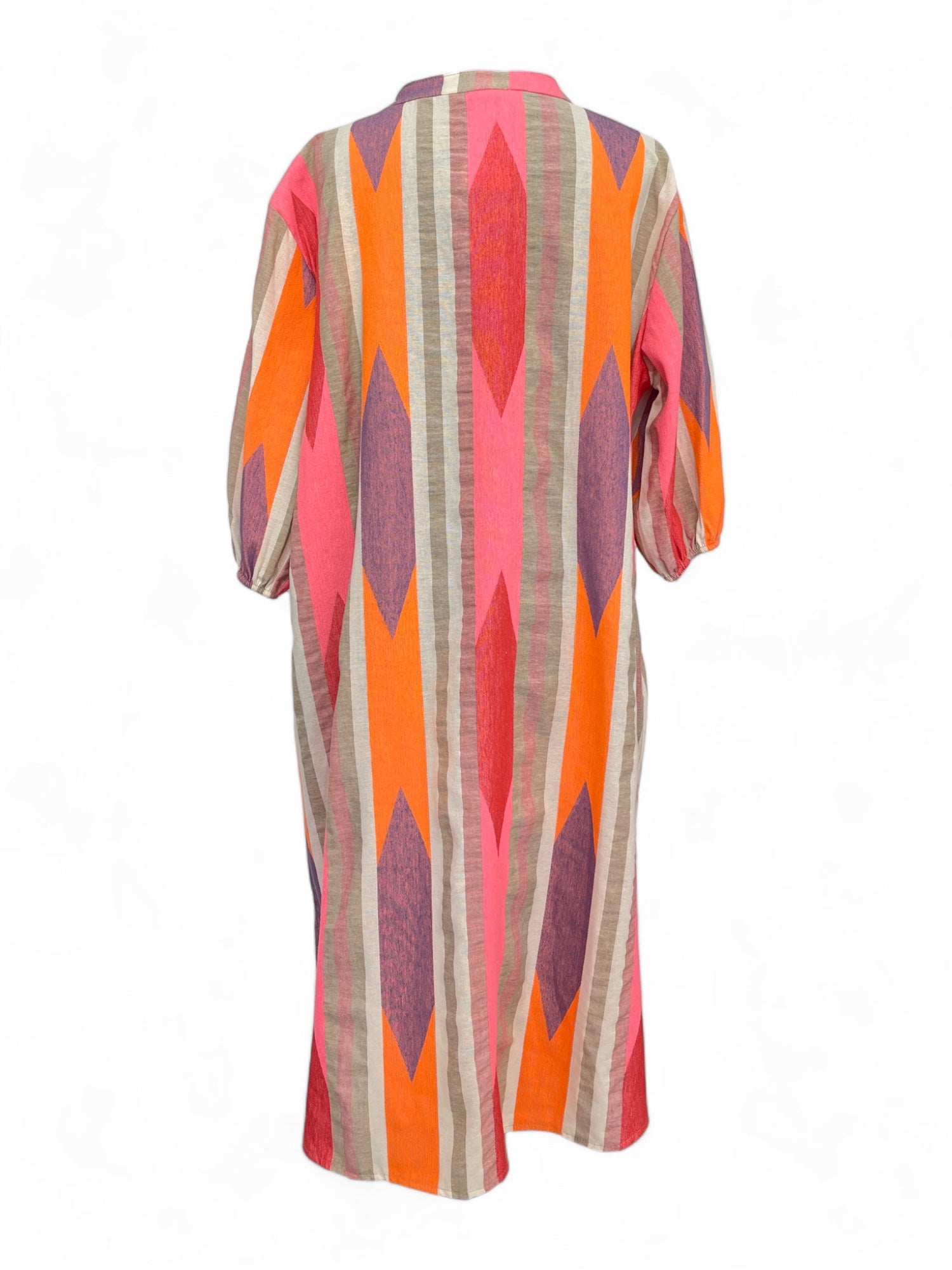 Fina Dam Klänningar Halvlång Ärmar 100% Bomull-4